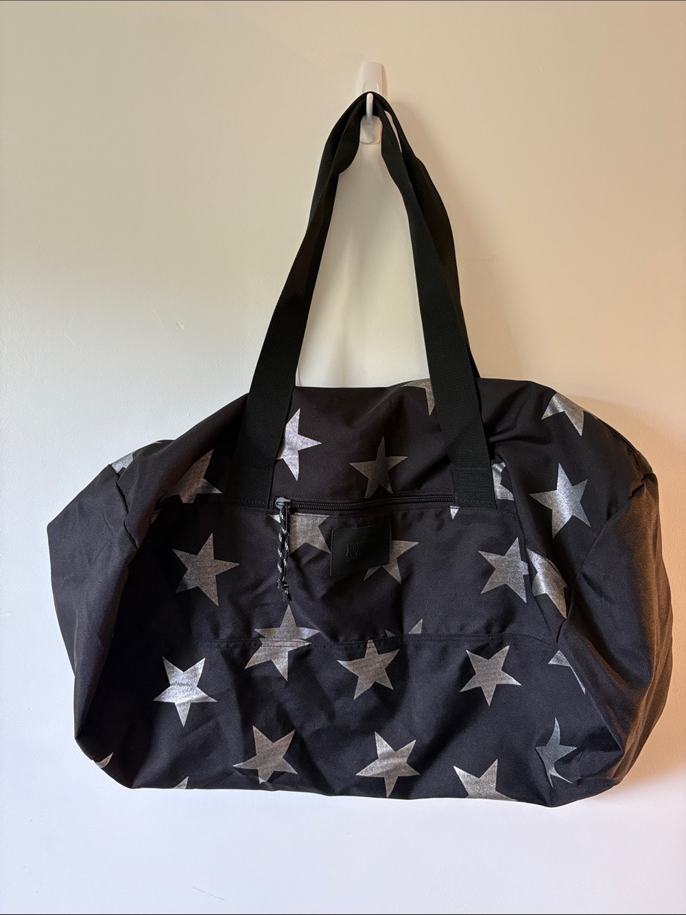 PINK Victoria's Secret Black Tote with Silver Stars